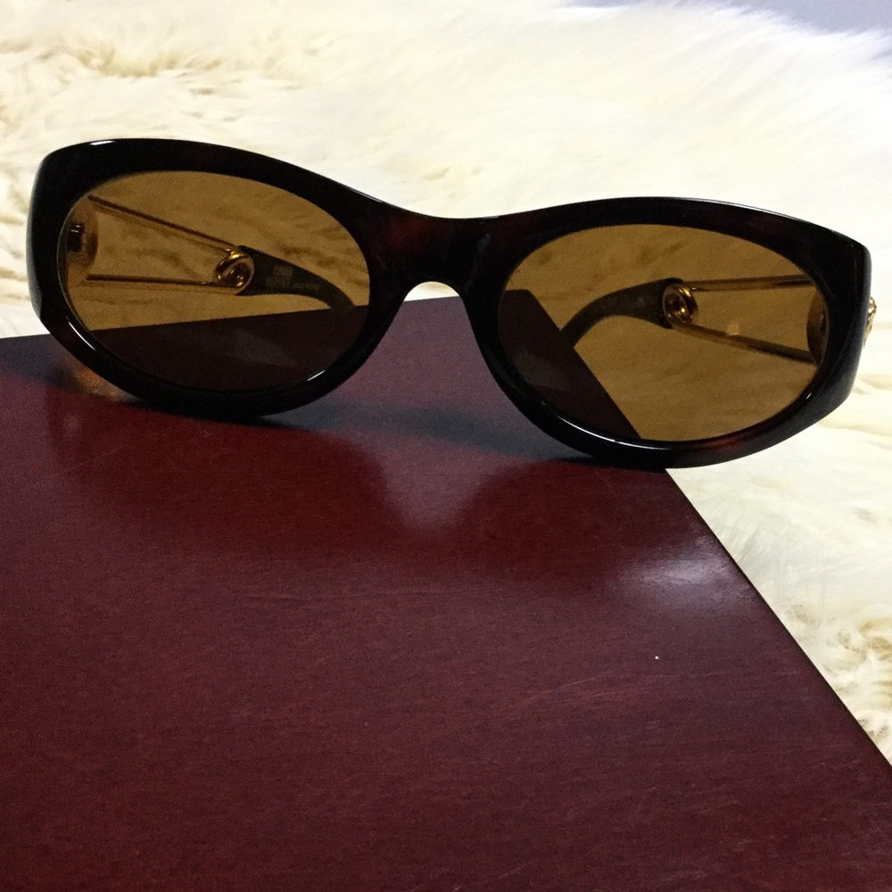 Versace sunglasses. Brown with gold. Gorgeous.